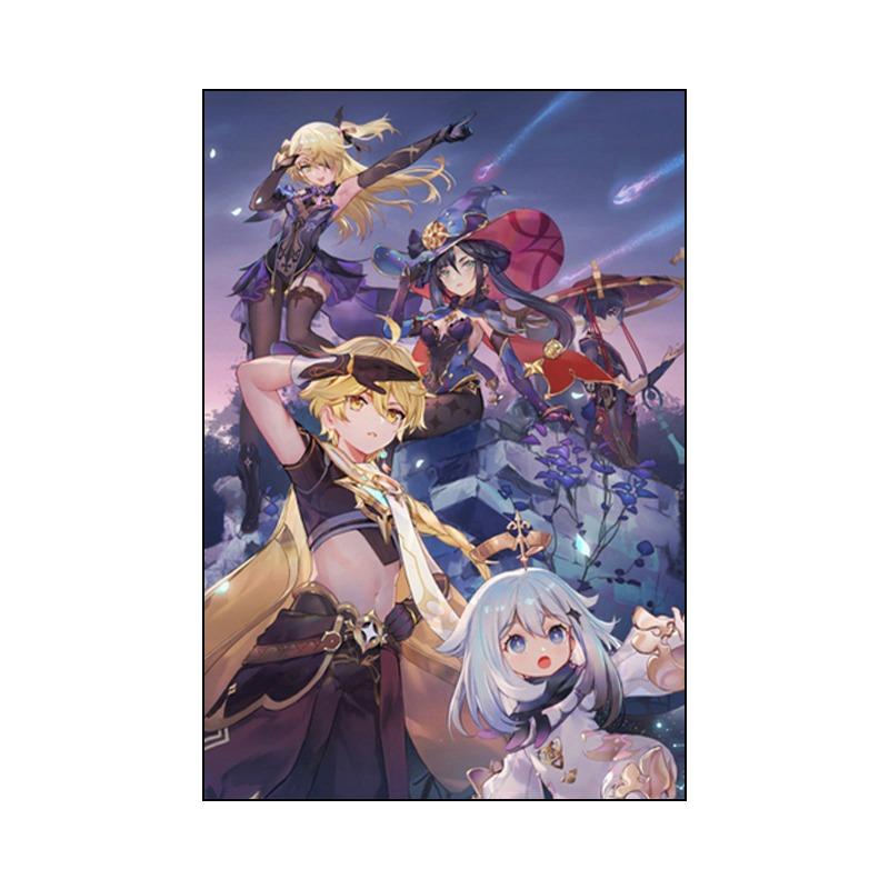 Anime Desen Animat Joc Genshin Impact Pictură pe Pânză Imprimare Artă de Perete Poster cu Personaj Imagine Decorațiuni pentru Casă Cameră Copii Murală