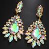 Stonefans Glänzende Wassertropfen Strass Ohrringe Accessoires Trendige Damen AB Farbe Kristall Stecker Ohrringe Piercing Schmuck