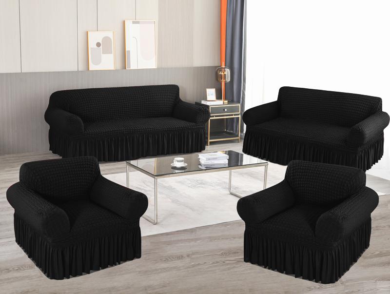 1/2/3/4-Sitzer-Seersucker-Sofabezug, hochelastischer Couchbezug, dicker Ecksofaschutz, elastische Eckcouchbezüge