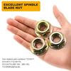 Spindle Blade Nuts Of Hex Flanged, 5/8"-18 Thread.Replaces 712-0417, 753-05549, 912-0417A For Cub Cadet,Zero Turn Mower RZT50, MTD, White, Toro, Troy