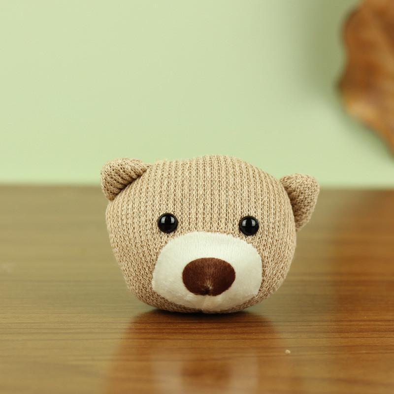 

Adorable Teddy Bear Head Plush Toy Accessory Soft Short Plush Pp Cotton Stuffed