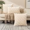Snowflake Velvet Pillow Cover - Solid Color Decorative Cushion for Sofa or Bed