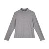 2025 Women's Velvet Half-High Neck Long-Sleeve Slimming Base Layer Top for Autumn/Winter