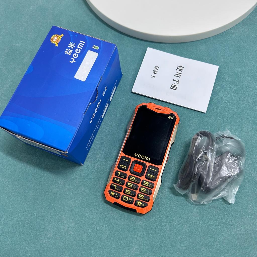 Yeemi K1+ - Teléfono móvil 4G robusto con doble tarjeta SIM, linterna, teclado grande, altavoz grande, botones de función All-netcom, para personas mayores