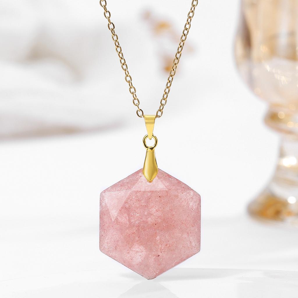 Natural crystal pendant, amethyst hexagram, David's star, necklace, Bohemian jewelry