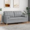 VidaXL 2-seater Sofa with Light Grey Pillows 140 Cm Fabric, Sofa, Loveseat, Living Room Sofa, Sofas, Upholstered Sofa, 3200782