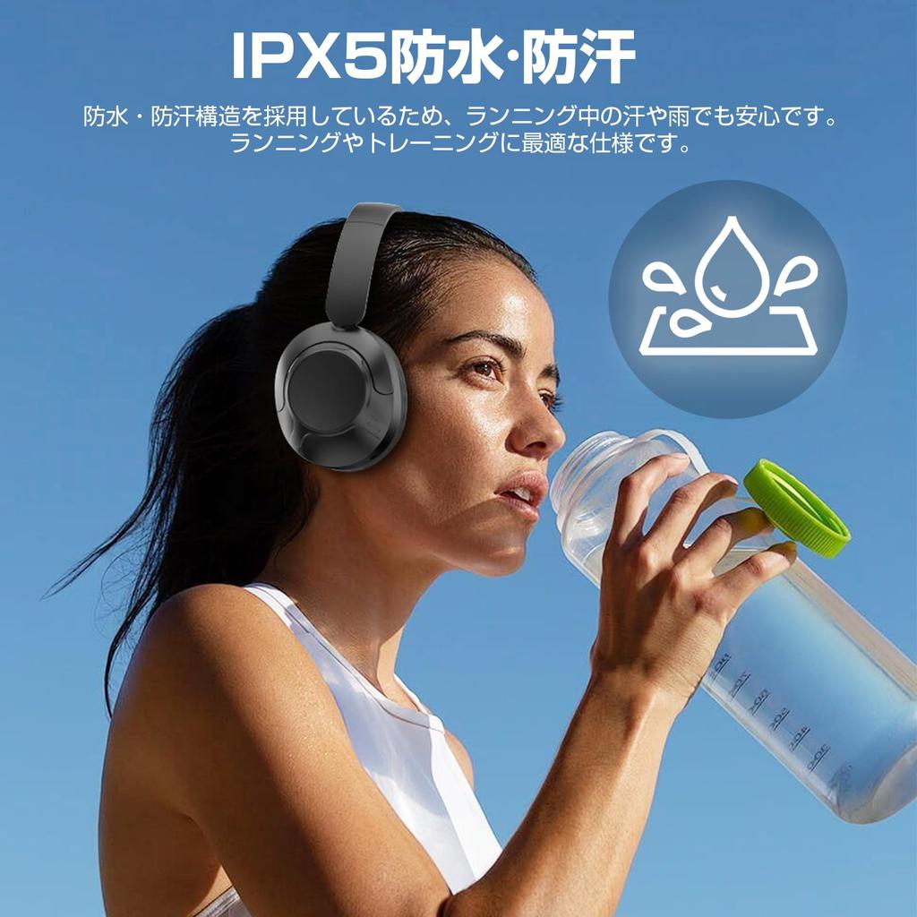 [Bluetooth 5.3 & HIFI High-Quality Sound] Wireless Bluetooth Headphones, Dual-Use WiredWireless, Closed-BackLightweight, 38 Hours of Continuous