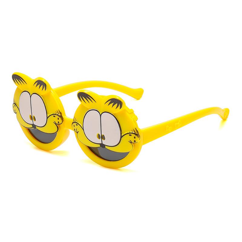 7328 New Clamshell Cartoon Children'S Sunglasses Boys And Girls Uv Protection Sunglasses Garfield Glasses