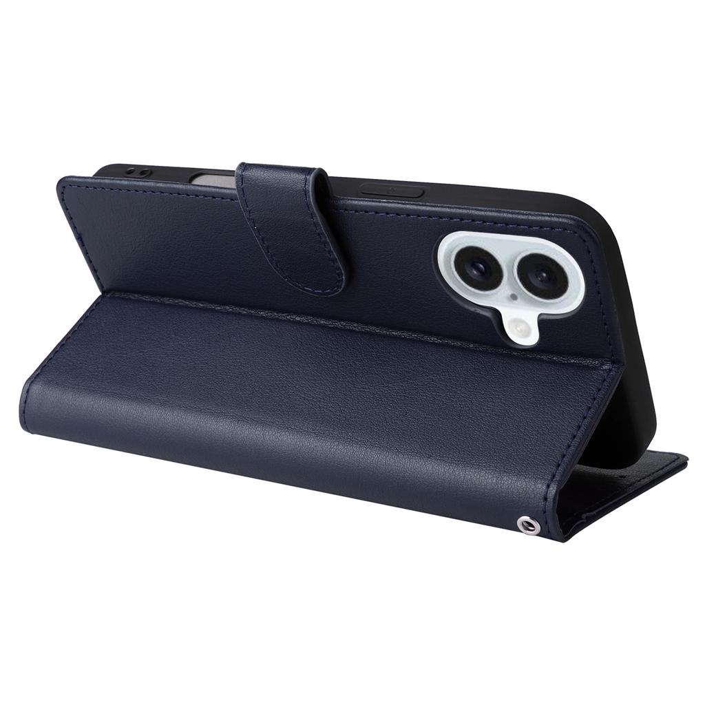 For iPhone 16 Plus Wallet Case 3 Card Slots Slim-Fit PU Leather Stand Phone Cover