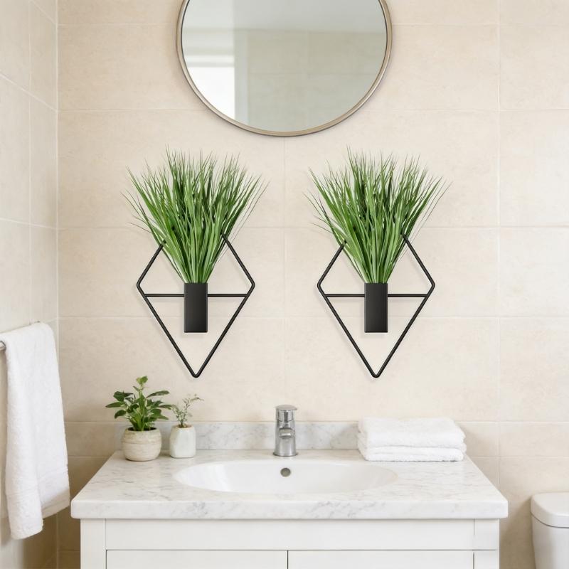 Elegant Iron Wall Hanging Plant Shelf Hanging Vertical Wall Mounted Plant Planting for Indoor Greeneries