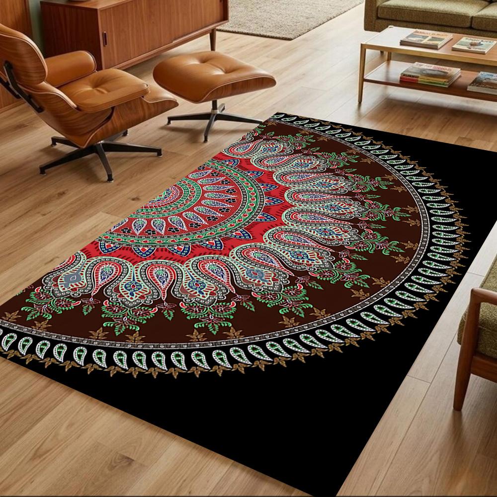 Mystic Tribal Pattern Art Non-Slip Home Carpet Design for Office Decor Living Room Gift