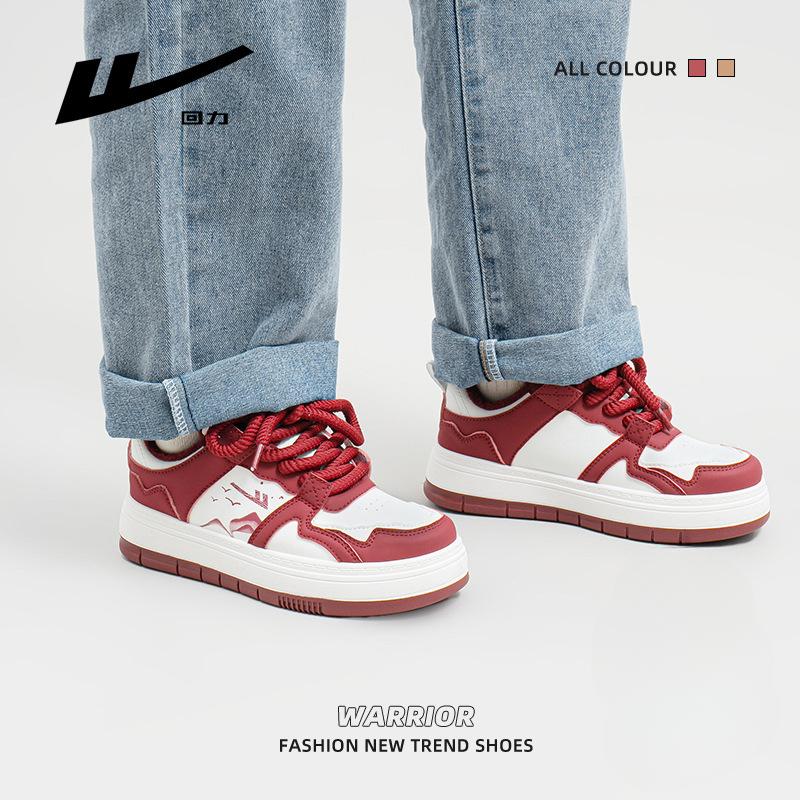 Warrior Белые туфли женские повседневные универсальные туфли на толстой подошве флисовые — фото 8