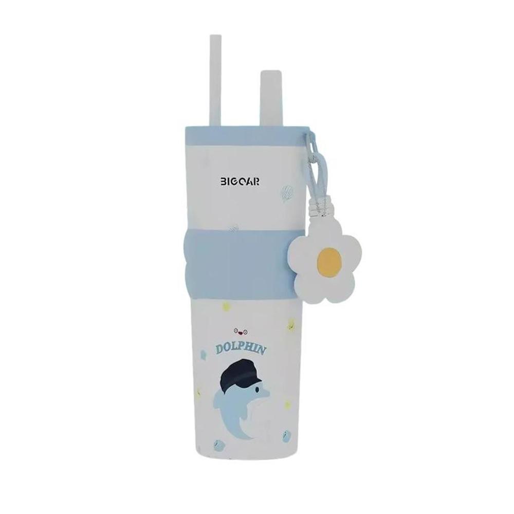 

710ml Thermal Cup Large Capacity Vacuum Mug Leakproof Insulated Cup Travel Blue