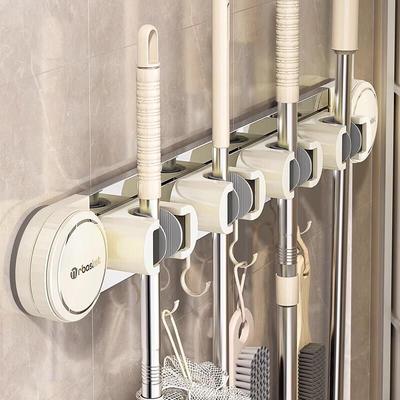 YOUQIN Suction Cup Mop Holder Wall Mount
