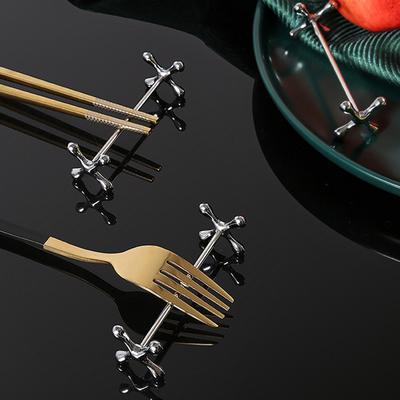 Chopstick Holder Metal Plum Shape Chopstick Pillow Stainless Steel Chopsticks Rack Spoon Stand Knife Fork Storage Art Craft