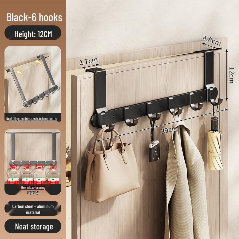 Silent Adhesive Wall-Mounted Clothes Hanger Hook for Bedroom Doors
