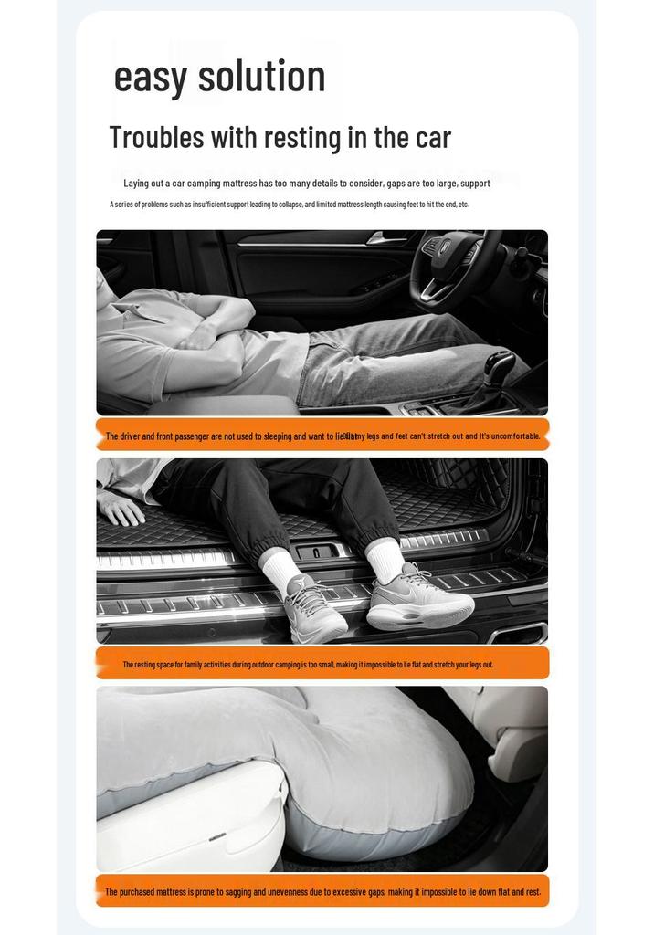 Hongqi Car Bed Head Guard & Folding Mattress for Travel