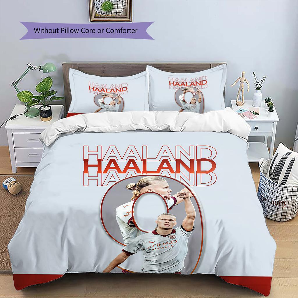 Set Copripiumino Trapuntato Modello Haaland Decorazione per la Casa Regalo (1 * copripiumino + 2 * federe senza imbottitura)