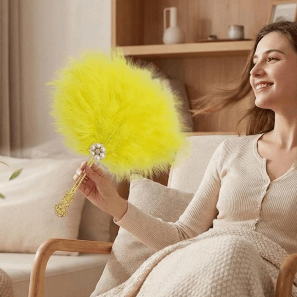 Exquisite Pearl Portable Fan Fairy Style Chinese Style Fan Creative Dance Fan  Party Props