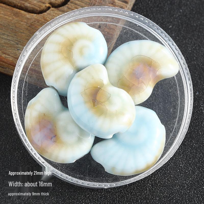 High-Temperature Ceramic Snail & Marine Animal Beads for DIY Jewelry & Clothing Accessories