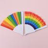 Folding Summer Gift Photo Prop Tool Rainbow Folding Dance Handle Hand Fan Rainbow Folding Fan