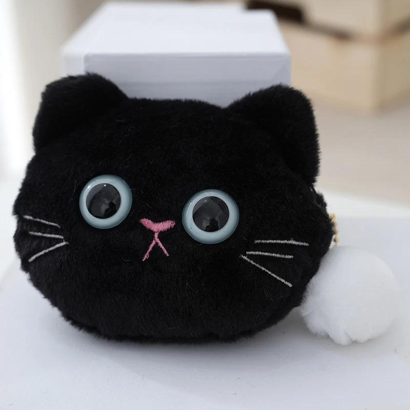 Kawaii Cartoon Schattige Kat Muntportemonnee Sleutelhanger Hanger Creatieve Pluche Dieren Kat Opbergtas Kinderen Mini Muntzakje Verjaardagscadeaus