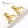 14K/18K Gold Plated Brass Screw Clip Earring Converters,Clip-on Earring Findings Non Pierced Earring Components For DIY Earring