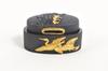 Yoshioka Inabanosuke Fuchi Kashira Gold Inlaid Crane and Three Chicks Edo Japan