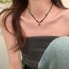 New Chinese Style Black Lion Necklace Women's Sweater Chain Fashionable Cool Luxury Minimalist Retro Titanium Steel Pendant