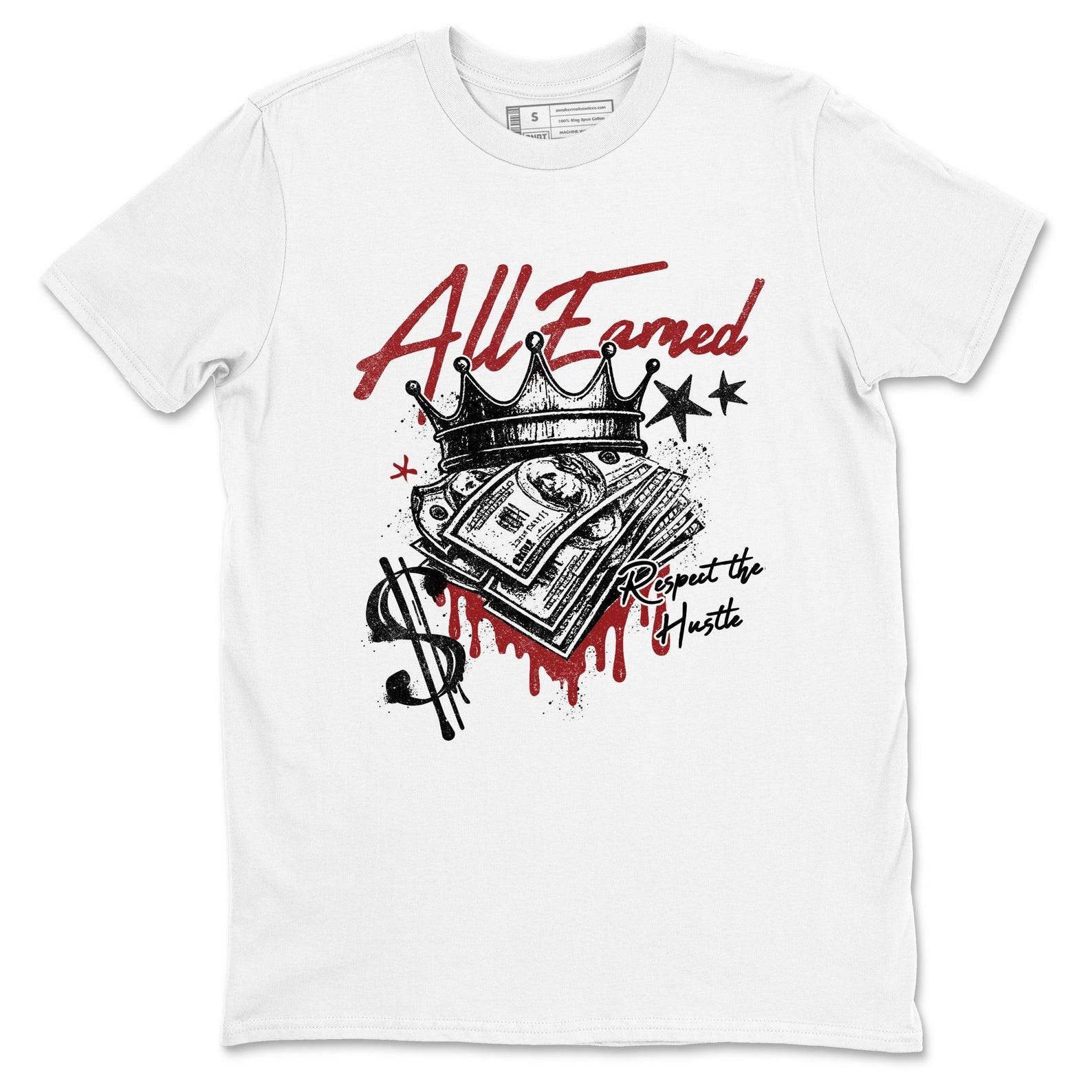 All Earned graphic tee. Streetwear Brand Graphic T-Shirt. Foams Cough Drop 4XL