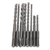 8Pcs Hammer Drill Bit Carbide Tip 2 Flute Drilling Tool Set Kit for Concrete