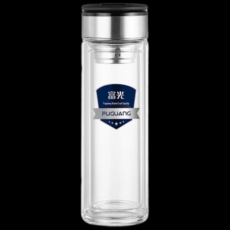 Fuguang Mingchuan Double-Layer Borosilicate Glass Tea Infuser Mug