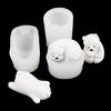 1 Piece Bear Silicone Candle Molds Mini 3D Polar Bear Candle Mold Cake Decoration DIY Handmade Fondant Clay Chocolate Mold
