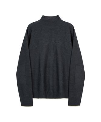 Sseomweeoaussaideuhaikingkeompeoni Mush Look Knit Long Sleeve_Charcoal