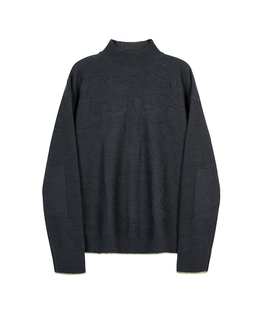 Sseomweeoaussaideuhaikingkeompeoni Mush Look Knit Long Sleeve_Charcoal
