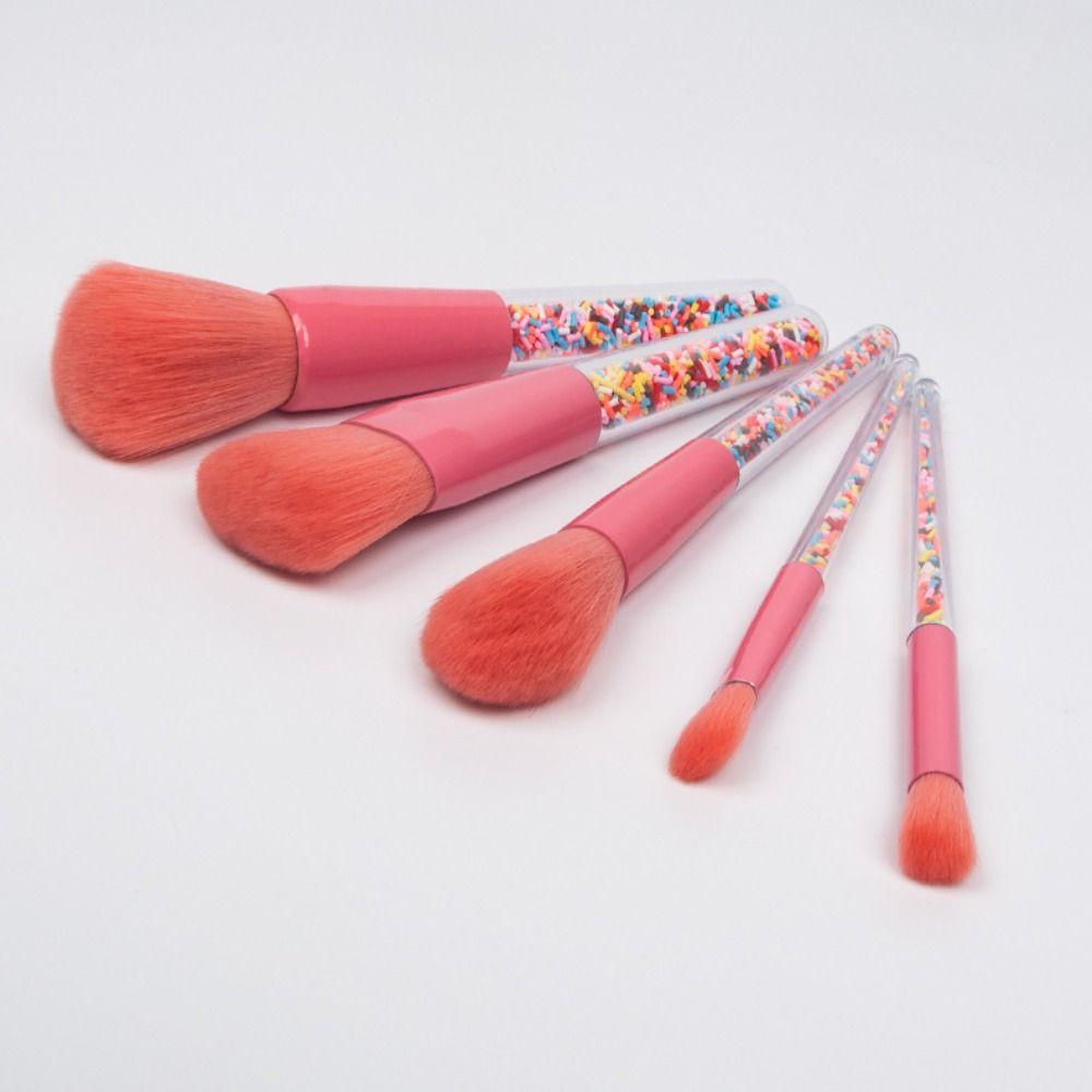 

Кисть для рассыпчатой пудры конфетного цвета с мягкой щетиной и гранулированной ручкой для макияжа Кисть для теней для век Женская