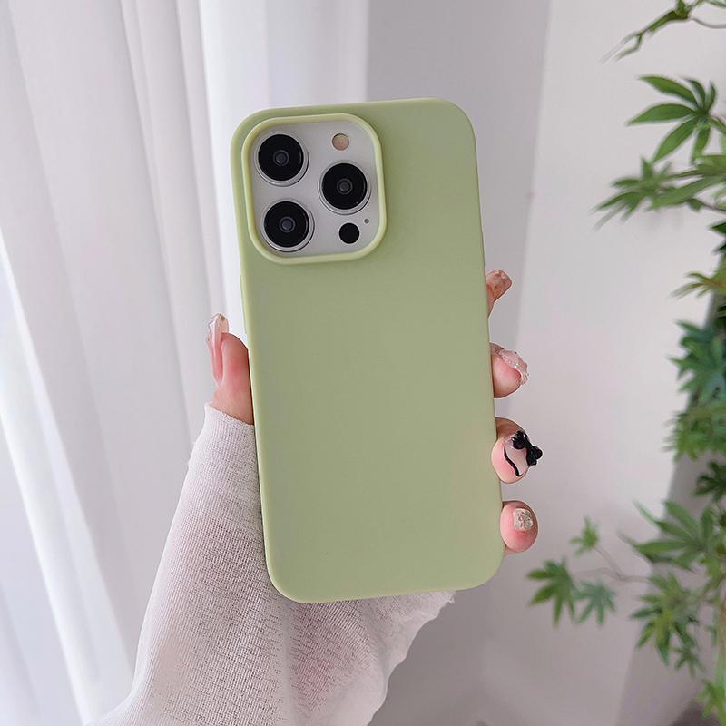 Luxury Matte Candy Ultra Thin Color Silicone Soft Case For iPhone 16 15 14 13 12 11 Pro Max Plus Mini Back Cover Colorful Shell