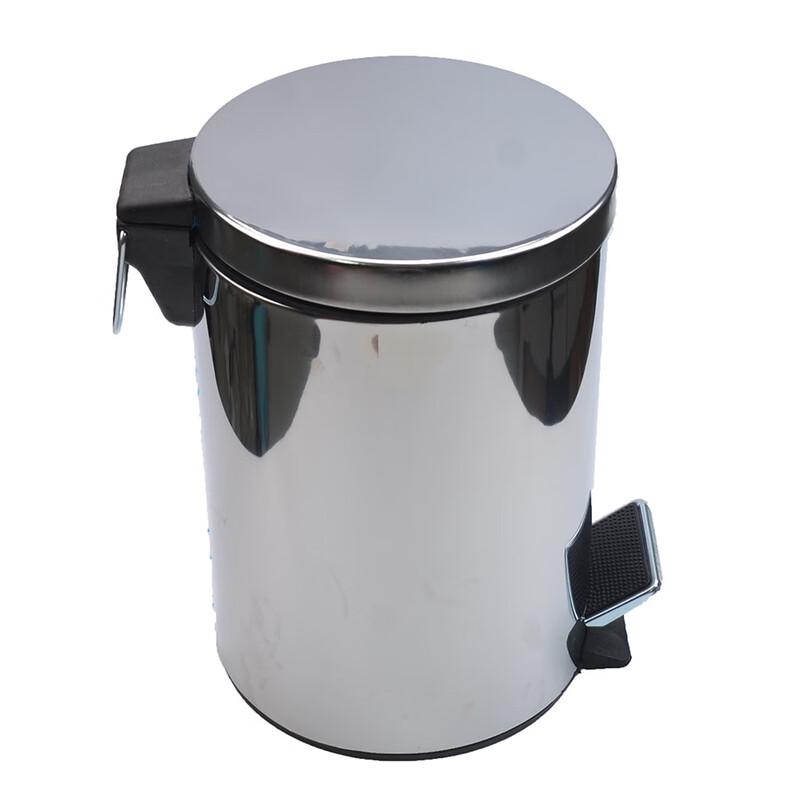 Jinsu 12L Round Stainless Steel Foot Pedal Bin