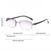3PCS Frameless Edge Cutting Bifocal Reading Glasses Fashion Ultralight HD Anti Blue Light Presbyopia Glasses for Men and Women
