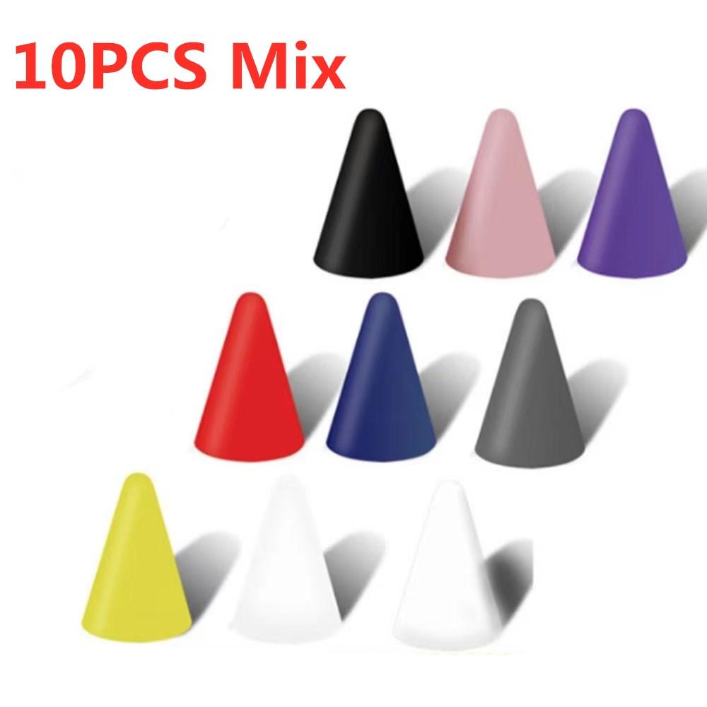 10pcs Pencil Tip Cover For Apple Pencil 2nd 1st Generation Mute Silicone Nib Case For Touch Screen Stylus Pen Case