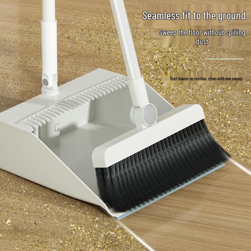 Tailele Upright Broom & Dustpan Set with Comb Teeth