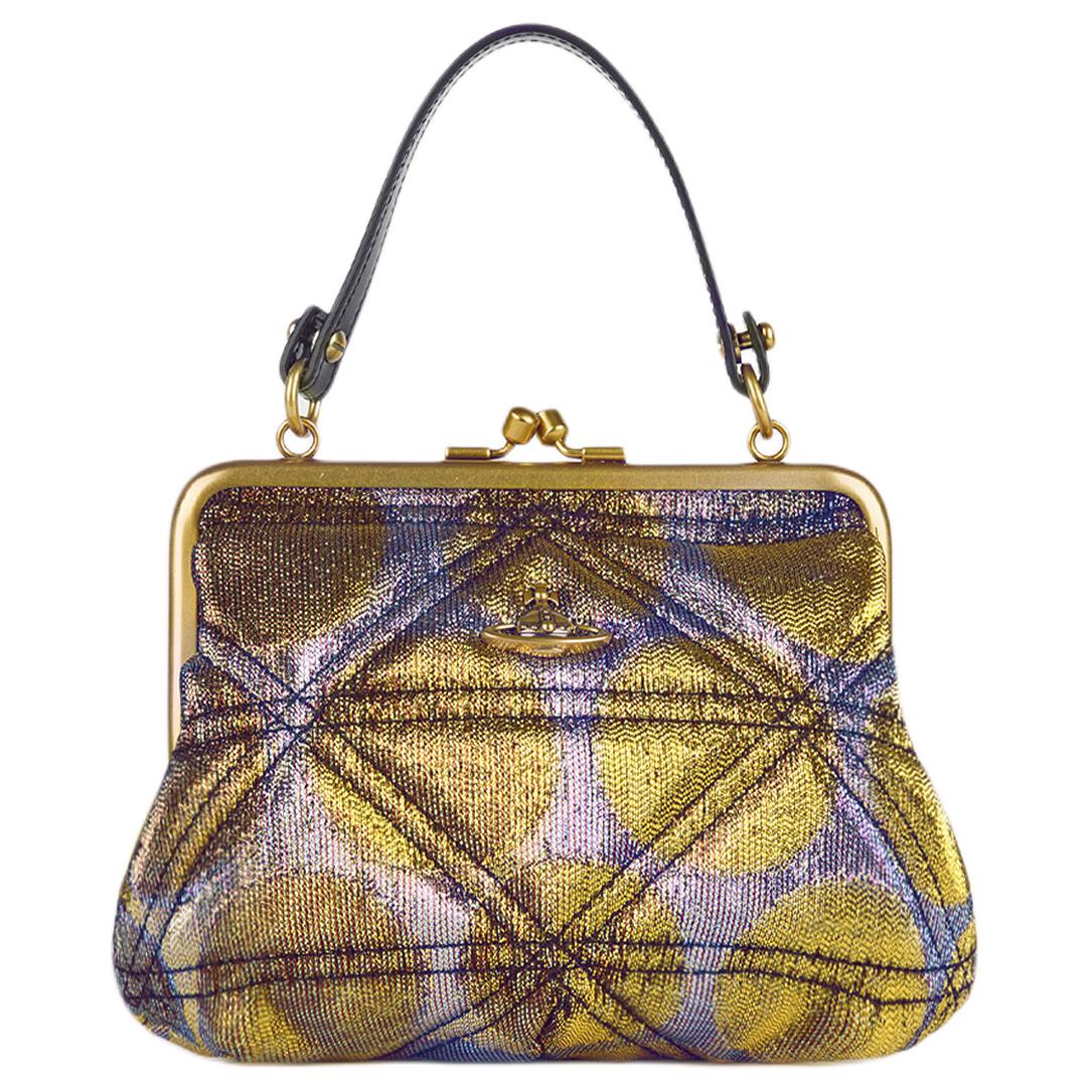 Vivienne Westwood Granny Frame Detachable Chain Strap Kiss Lock Shoulder Bag Women Shoulder Bag Gold 4B010007WW00VIGOLD Basic Set (Bag+Dust Bag)