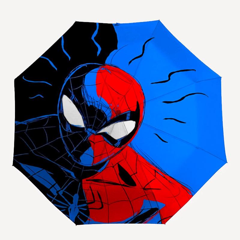 

1pc Spider-Man Automatic Folding Umbrella - Compact 8-Rib Design, Durable Plastic & Iron, Daily Use F104031