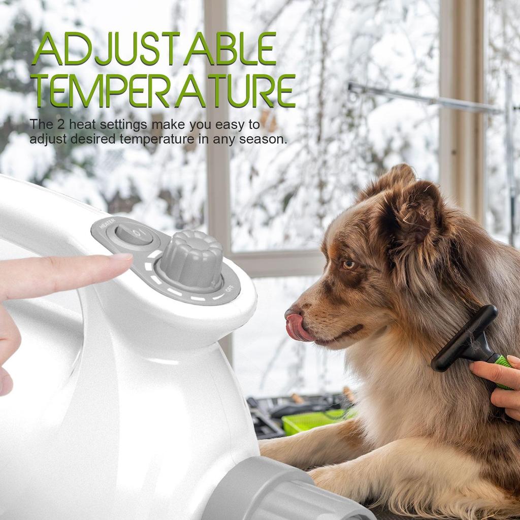 XPOWER B-113 Pet Grooming Hair Dryer Blower Professional Force Dryer Dog Hair Dryer Pet Blower Lightweight Mobile Grooming Kit