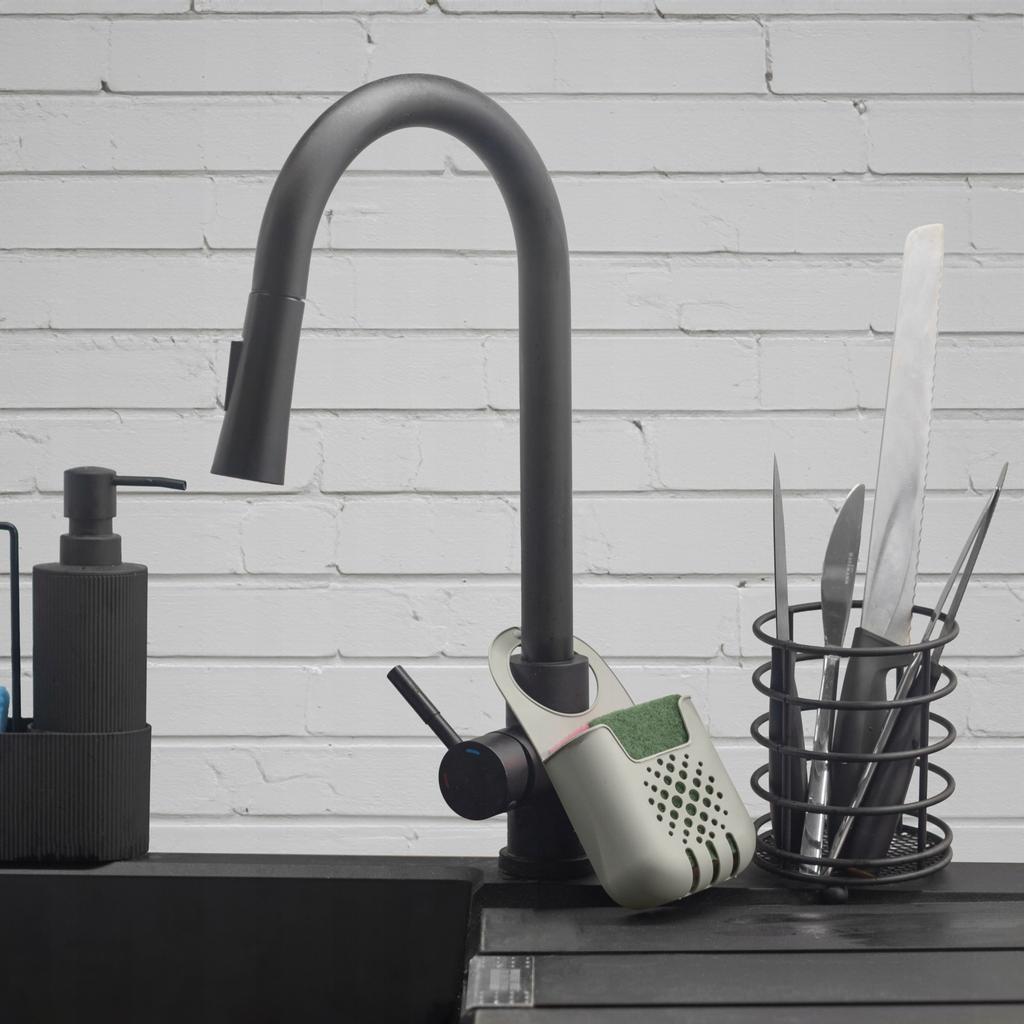 KADAX Kitchen Organizer for Sponge Holder for Sink with Sponge Utensil Holder