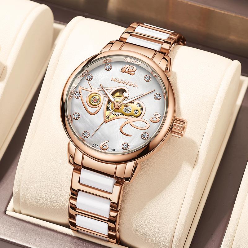 

Женские механические часы с гравировкой в корейском стиле