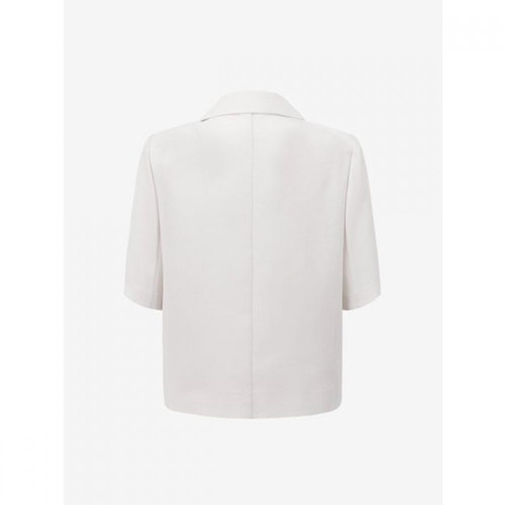 Cc Collect Half Sleeve 3 Button Crop Jacket C252msf142