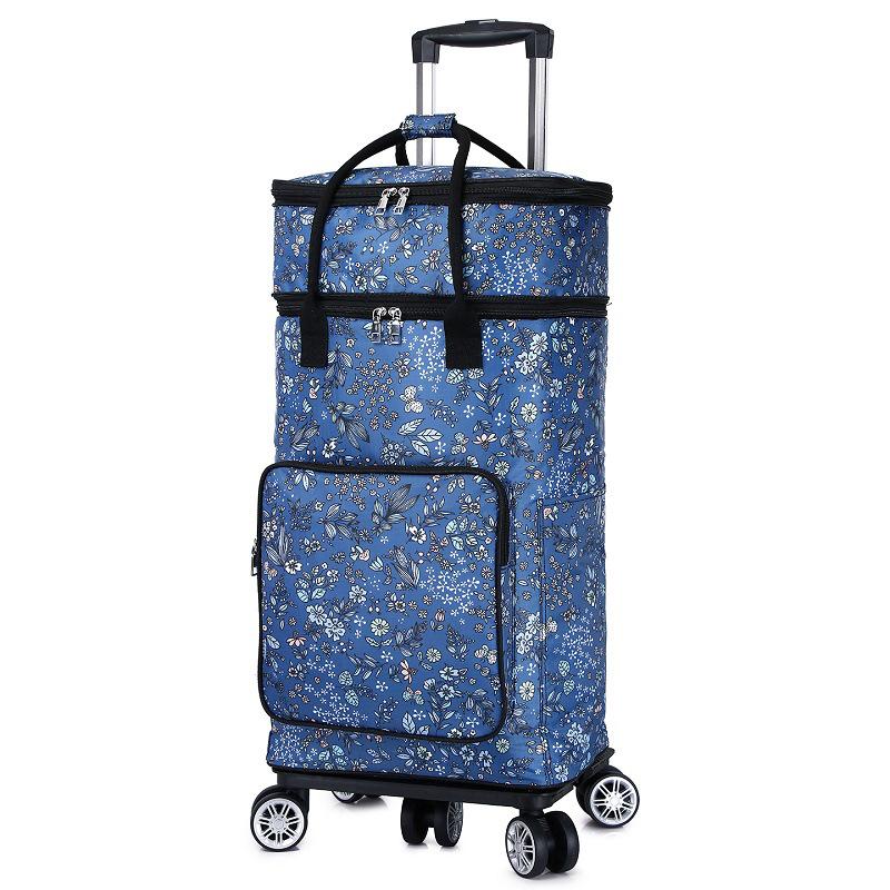 Faltbarer Einkaufswagen für Senioren mit großem Fassungsvermögen und tragbarer Aufbewahrungstasche