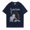 Crystal Castles Graphic Print T Shirts Men Women Gothic Rock Oversized Tshirts Short Sleeve Male Hip Hop Casual Vintage Tshirts