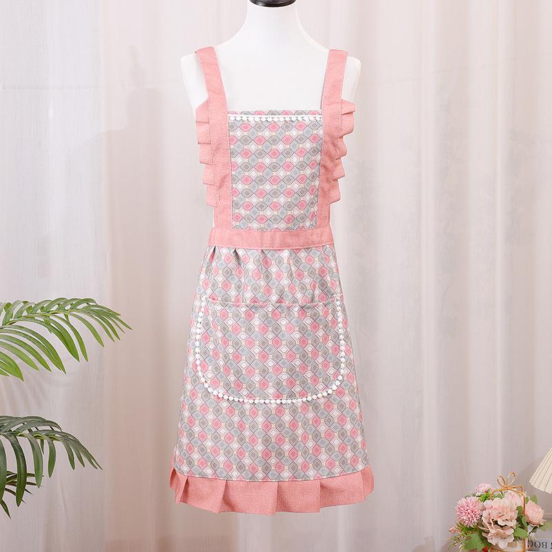 Schickes Prinzessin Latzkleid Schürze: Stilvolle, schmutzabweisende Arbeitskleidung mit großen Taschen zum Kochen und für zu Hause.